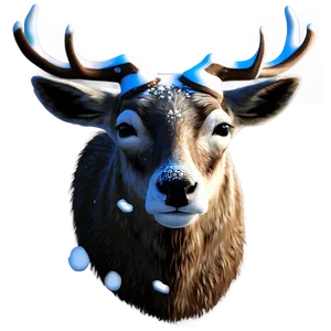 Snowy Caribou Portrait Png 95 PNG image