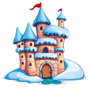 Snowy Cartoon Castle Png 06262024 PNG image