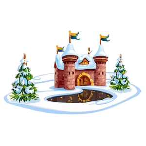 Snowy Cartoon Castle Png Afn26 PNG image