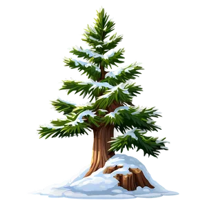 Snowy Cedar Tree PNG 06212024