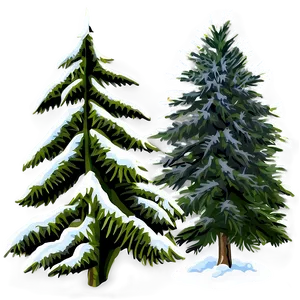 Snowy Cedar Tree Png 42 PNG image