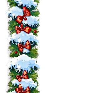 Snowy Christmas Border PNG 05252024