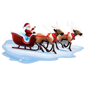 Snowy Christmas Sleigh Scene Png 16 PNG image