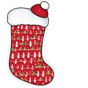 Snowy Christmas Stocking PNG 06252024 PNG