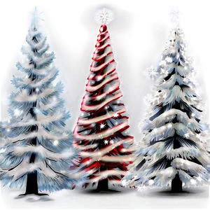 Snowy Christmas Tree Design PNG 06132024 PNG