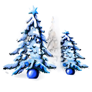 Snowy Christmas Tree Design PNG 81 PNG