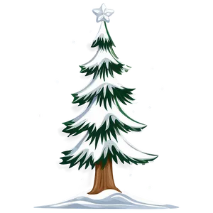 Snowy Christmas Tree Design PNG Opt43 PNG