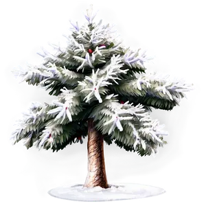 Snowy Christmas Tree Png 14 PNG image