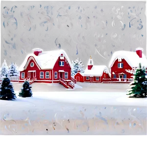 Snowy Christmas Village PNG Vlx