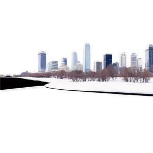 Snowy City Skyline Png 06202024 PNG image