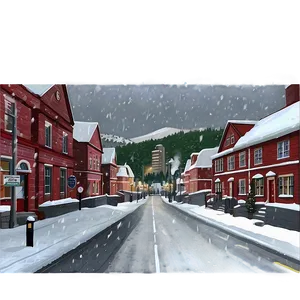 Snowy City Street Winter PNG Ukg76 PNG