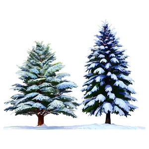 Snowy Country Trees PNG Cxw22 PNG
