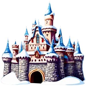 Snowy Disney Castle Winter PNG 81