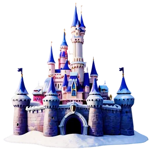 Snowy Disney Castle Winter PNG Xor36
