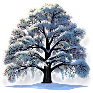 Snowy Elm Tree PNG Agu31 PNG