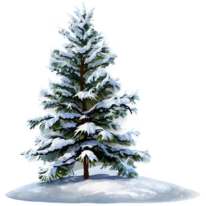 Snowy Evergreen Trees PNG 90