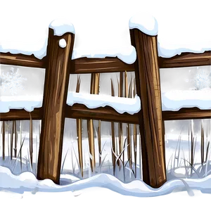 Snowy Fence Transparent PNG 05252024 PNG