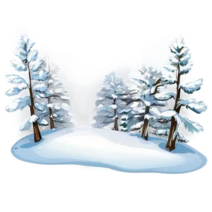 Snowy Forest Landscape Png Msh PNG image