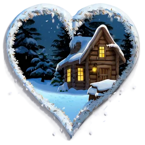 Snowy Heart Scene Png Tky78 PNG image