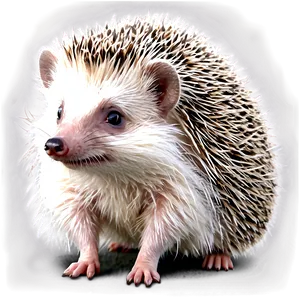 Snowy Hedgehog Curiosity PNG 04292024