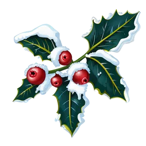 Snowy Holly PNG Spv