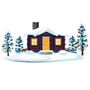 Snowy House Clipart PNG 06122024 PNG