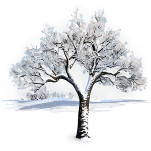 Snowy Landscape Trees PNG 06292024 PNG
