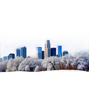 Snowy Los Angeles Skyline Png Mfw PNG image