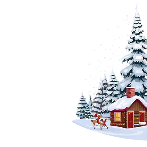 Snowy Merry Christmas Scene Png 05032024 PNG image