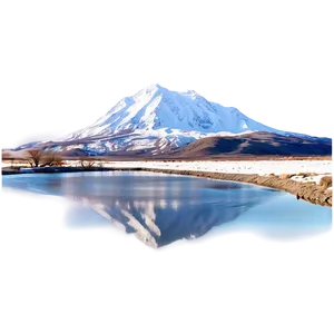 Snowy Mountain And Hot Springs PNG Slj22 PNG