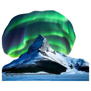 Snowy Mountain And Northern Lights Png 74 PNG image