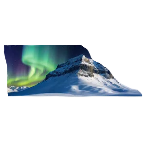 Snowy Mountain And Northern Lights Png 78 PNG image