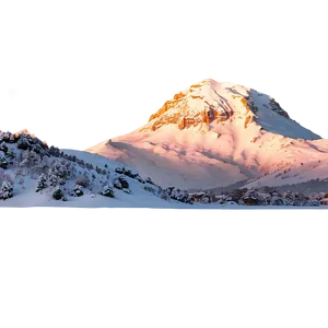Snowy Mountain During Sunset PNG 06252024 PNG