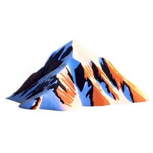 Snowy Mountain During Sunset PNG 18