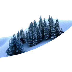 Snowy Mountain Forest Edge Png 06252024 PNG image