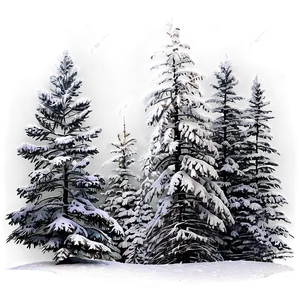 Snowy Mountain Forest Edge Png Xlg63 PNG image