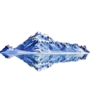Snowy Mountain Reflection PNG Jfx