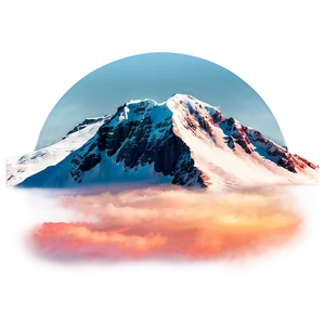 Snowy Mountain Sunrise PNG 06252024