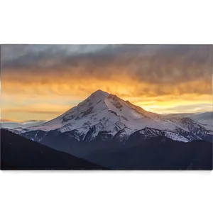 Snowy Mountain Sunrise PNG 50