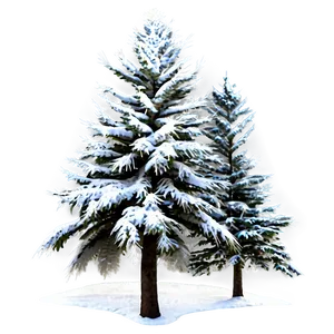 Snowy Mountain Trees PNG 06292024