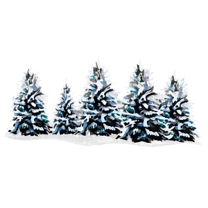 Snowy Mountain Trees PNG Eri71