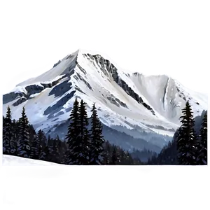 Snowy Mountain Twilight Png Qhu22 PNG image