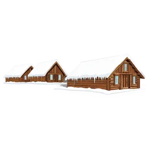 Snowy Mountain With Cabin PNG 39