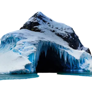 Snowy Mountain With Ice Cave Png 94 PNG image