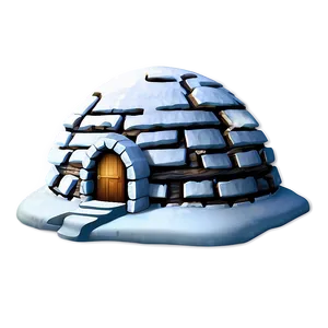 Snowy Mountain With Igloo PNG Nmy33 PNG