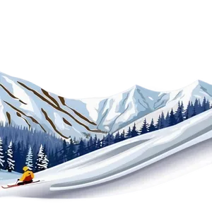 Snowy Mountain With Ski Slopes Png Muv PNG image