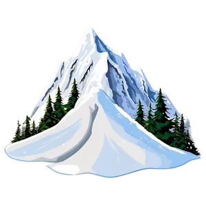 Snowy Mountain With Ski Slopes PNG Yse68 PNG