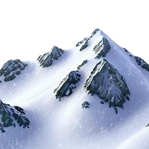 Snowy Mountain With Snowflakes Png 06252024 PNG image