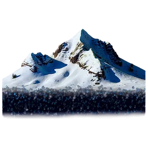 Snowy Mountain With Snowflakes Png 06252024 PNG image