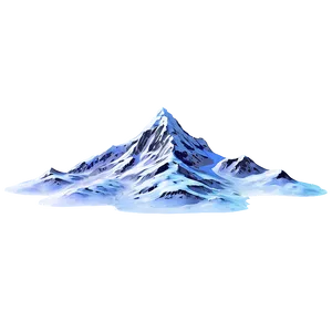 Snowy Mountain With Snowflakes Png 50 PNG image